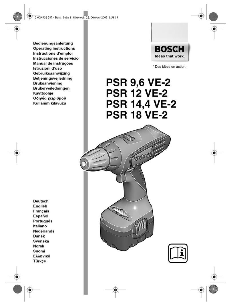 Bosch PSR 9 User manual