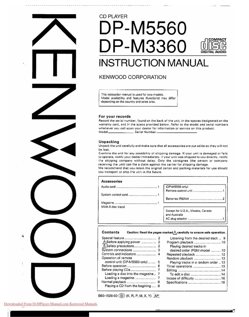 Kenwood DP-M5560 instruction manual