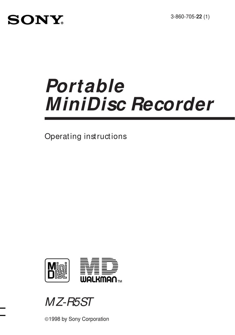 Sony MD Walkman MZ-R5ST User manual