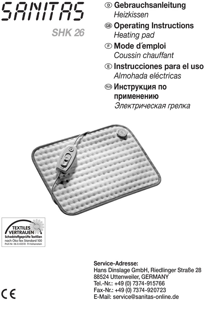 Sanitas SHK 26 operating instructions