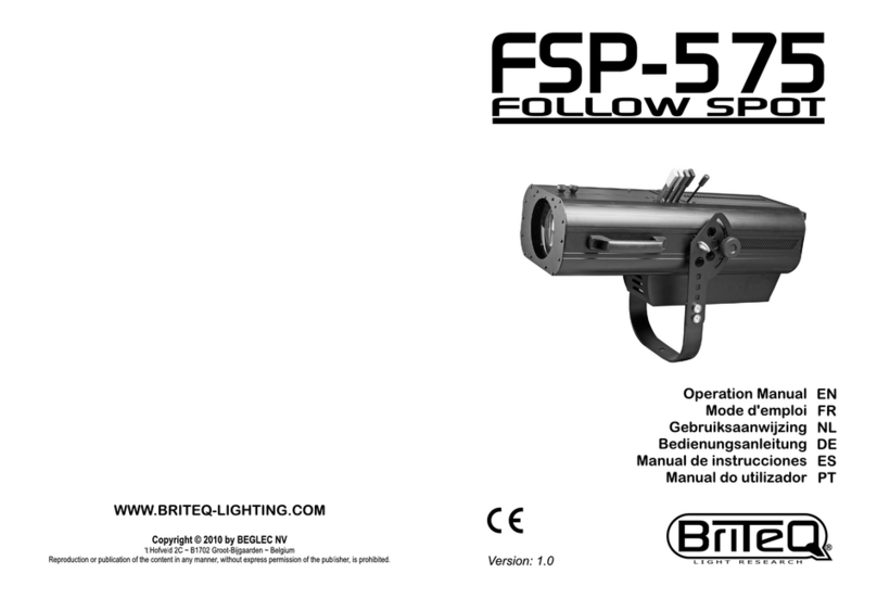 JB Systems Light FSP-575 Follow Spot User manual