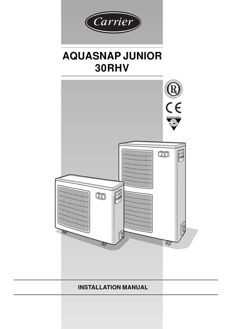Carrier AQUASNAP JUNIOR 30RHV User manual