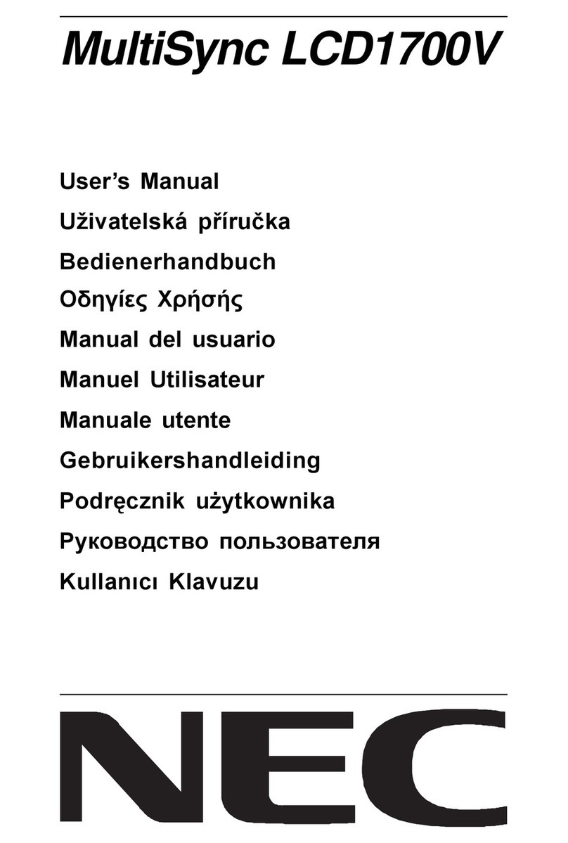 NEC LCD1700V - MultiSync - 17" LCD Monitor User manual