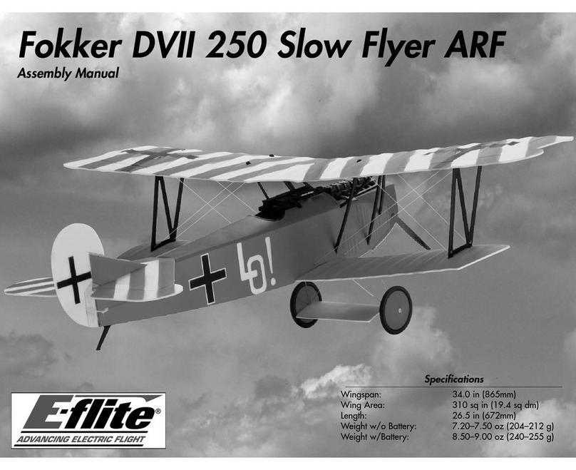 E-FLITE Fokker DVII 250 Slow Flyer ARF User manual