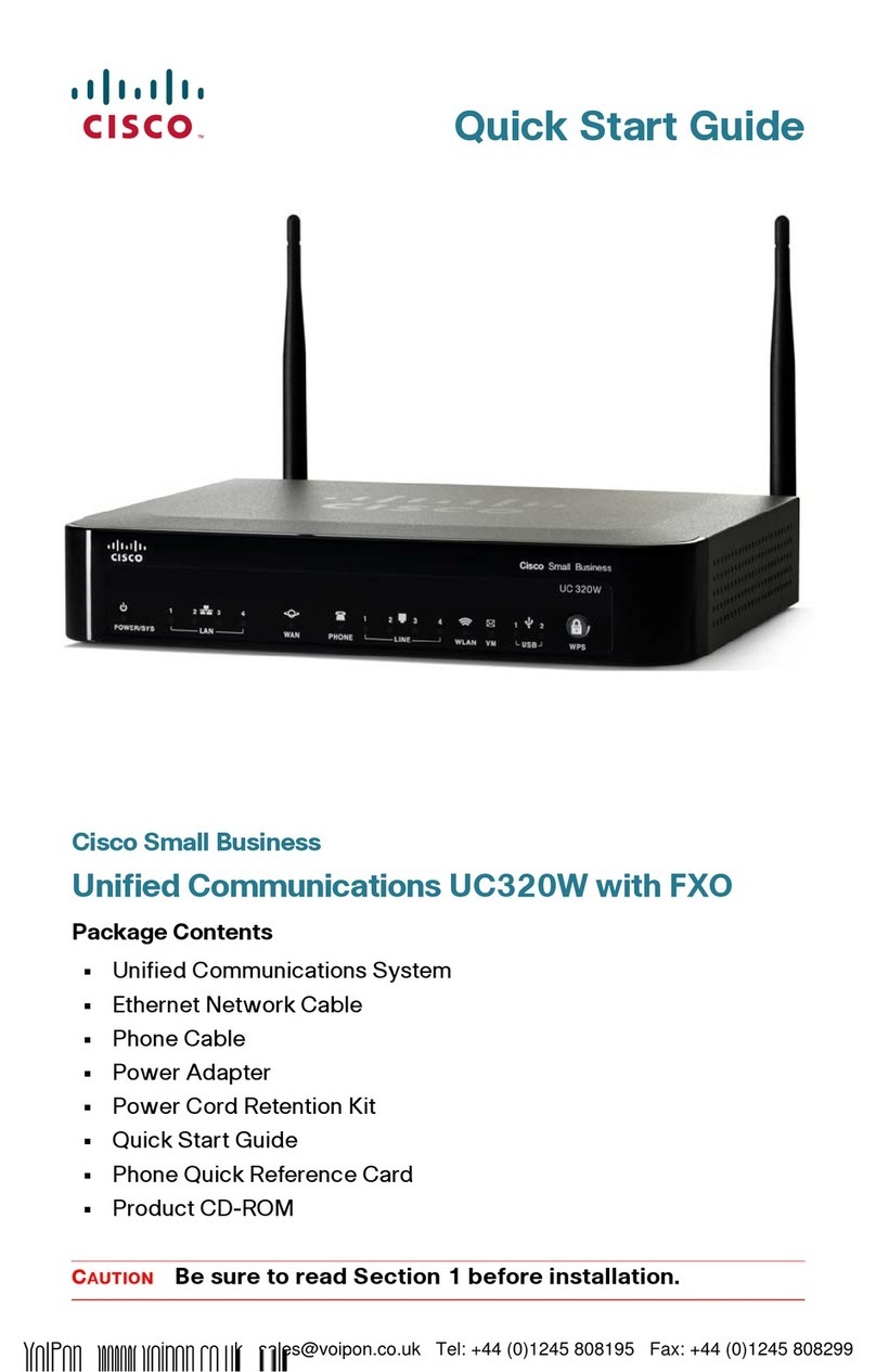 Cisco UNIFIED COMMUNICATIONS UC320W User manual