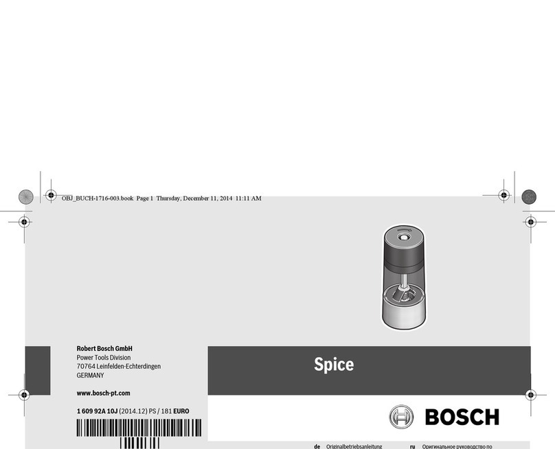 Bosch Spice User manual