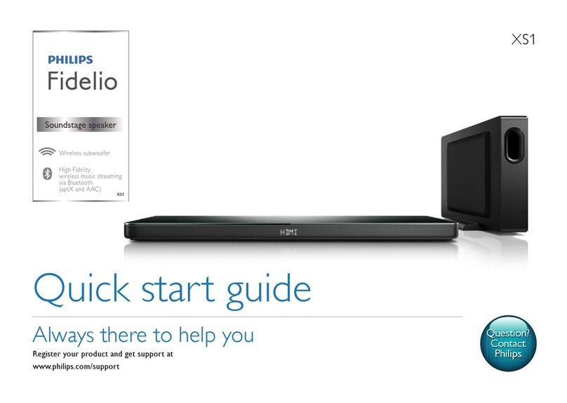 Philips Fidelio XS1 User manual