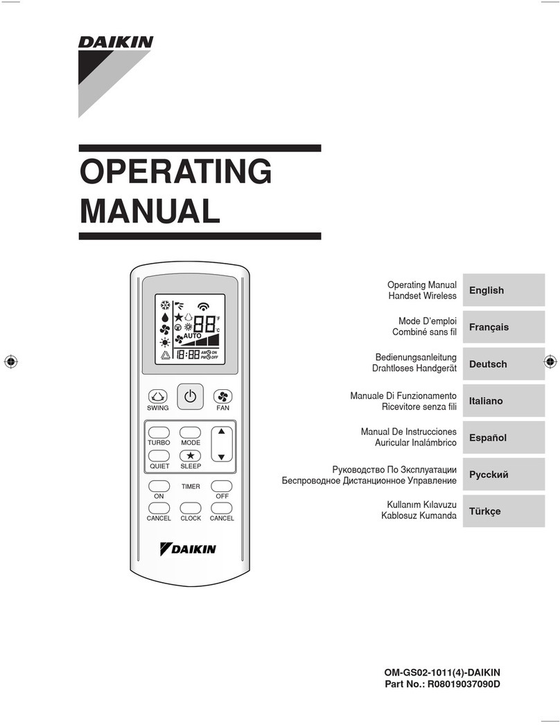 Daikin R08019037090D operating manual