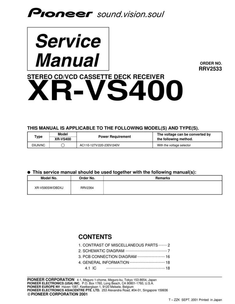 Pioneer XR-VS400 Service manual