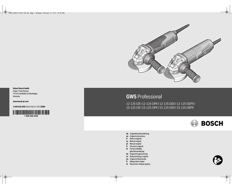 Bosch GWS Professional 12-125 CIX User manual