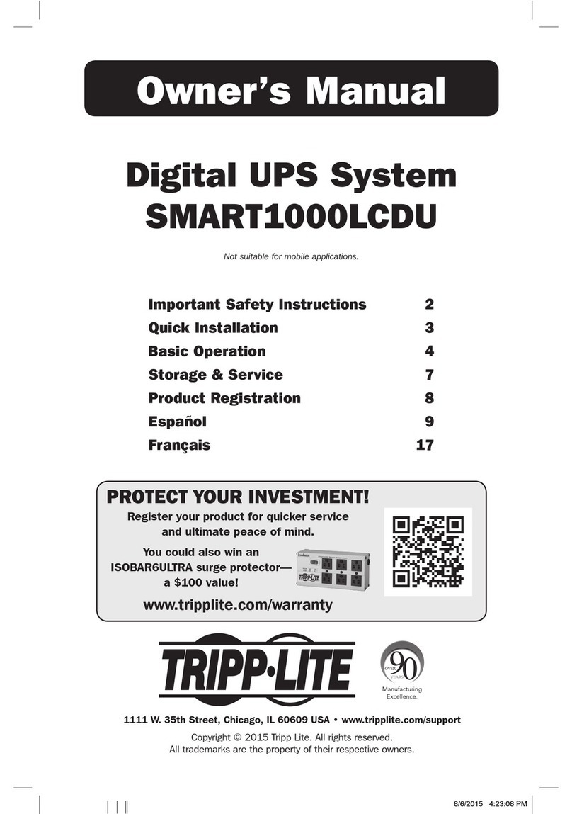 Tripp Lite SMART1000LCDU User manual