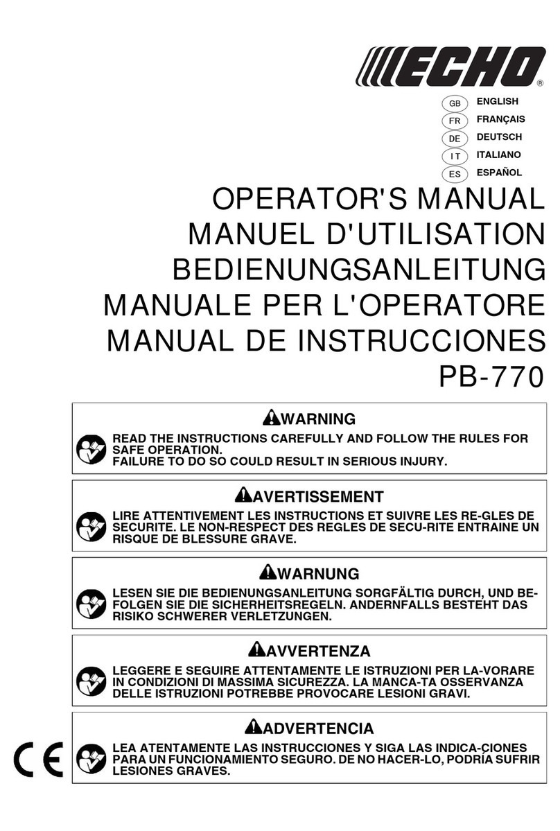 Echo PB-7700 User manual Echo PB-7700 User manual