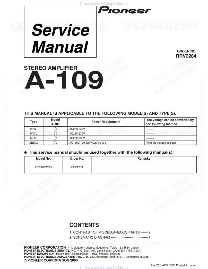 Pioneer A-109 Service manual