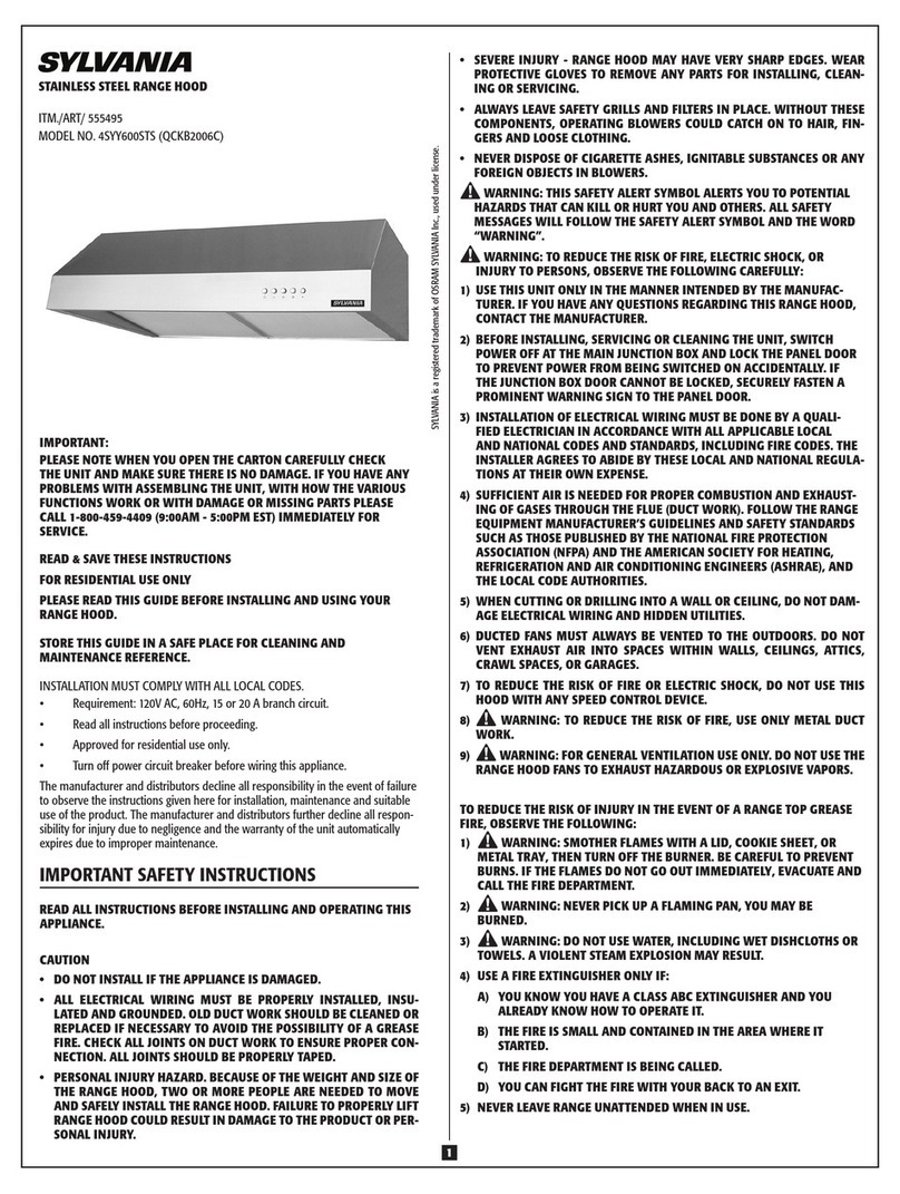 Sylvania 4SYY600STS installation instructions