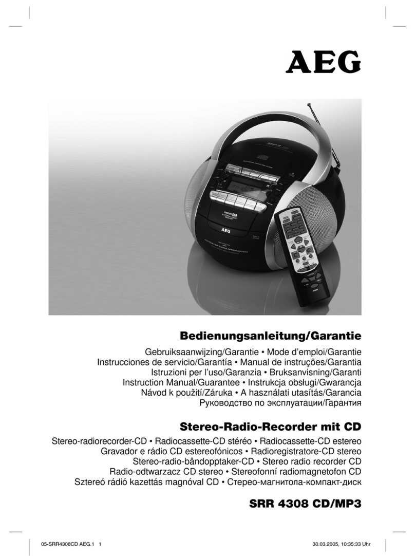 AEG SRR 4308 CD/MP3 User manual