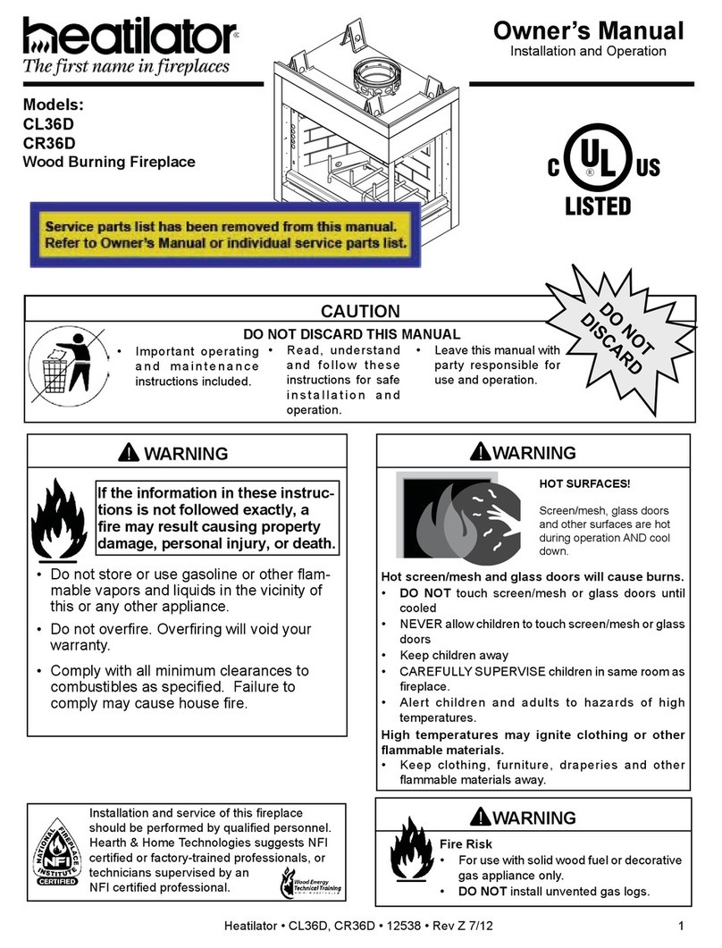 Heatilator CL36D User manual