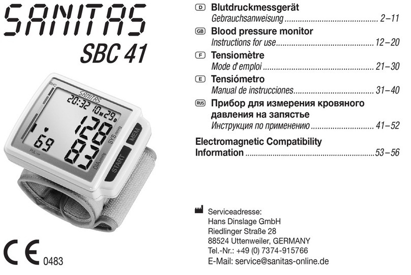 Sanitas SBC 41 User manual
