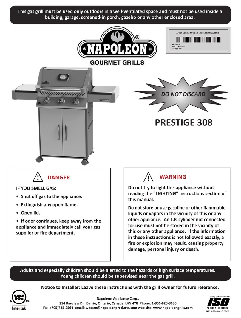 Napoleon Prestige 308 manual