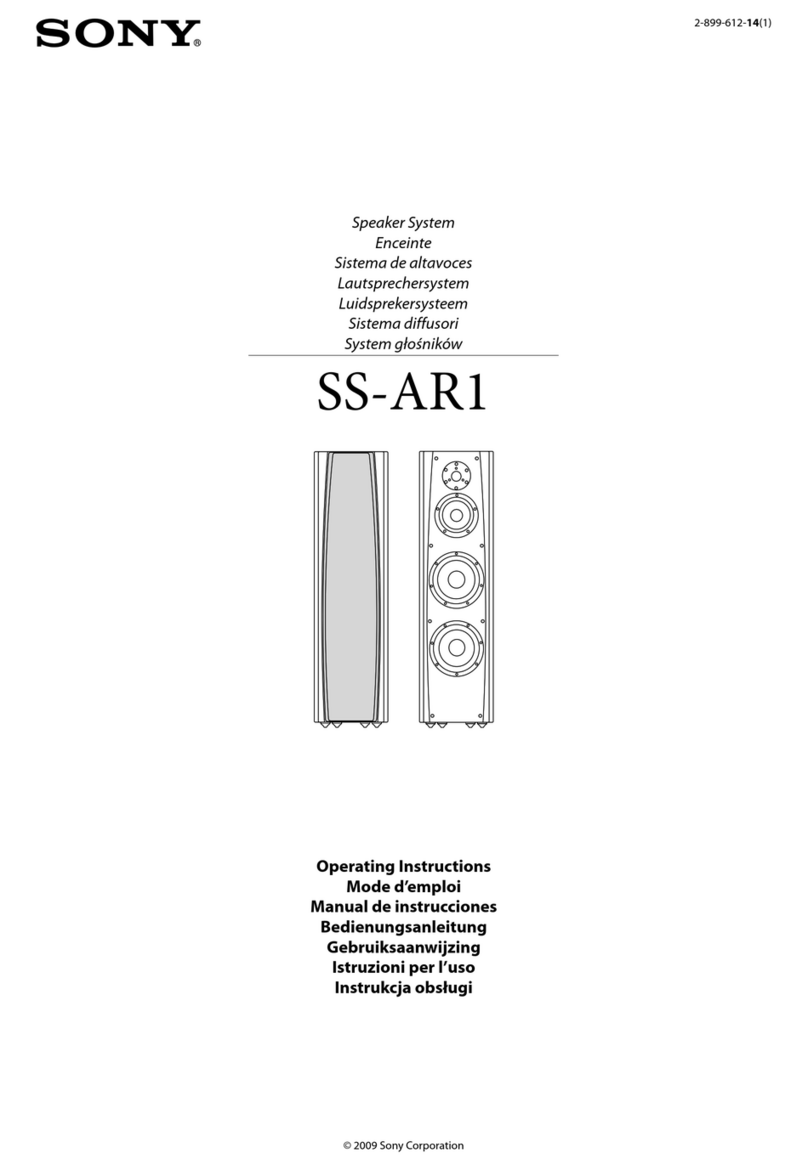 Sony SS-AR1 operating instructions