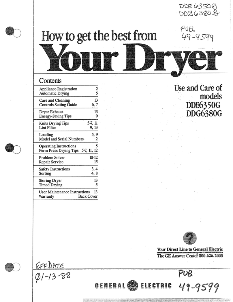 GE DDE6350G Installation instructions