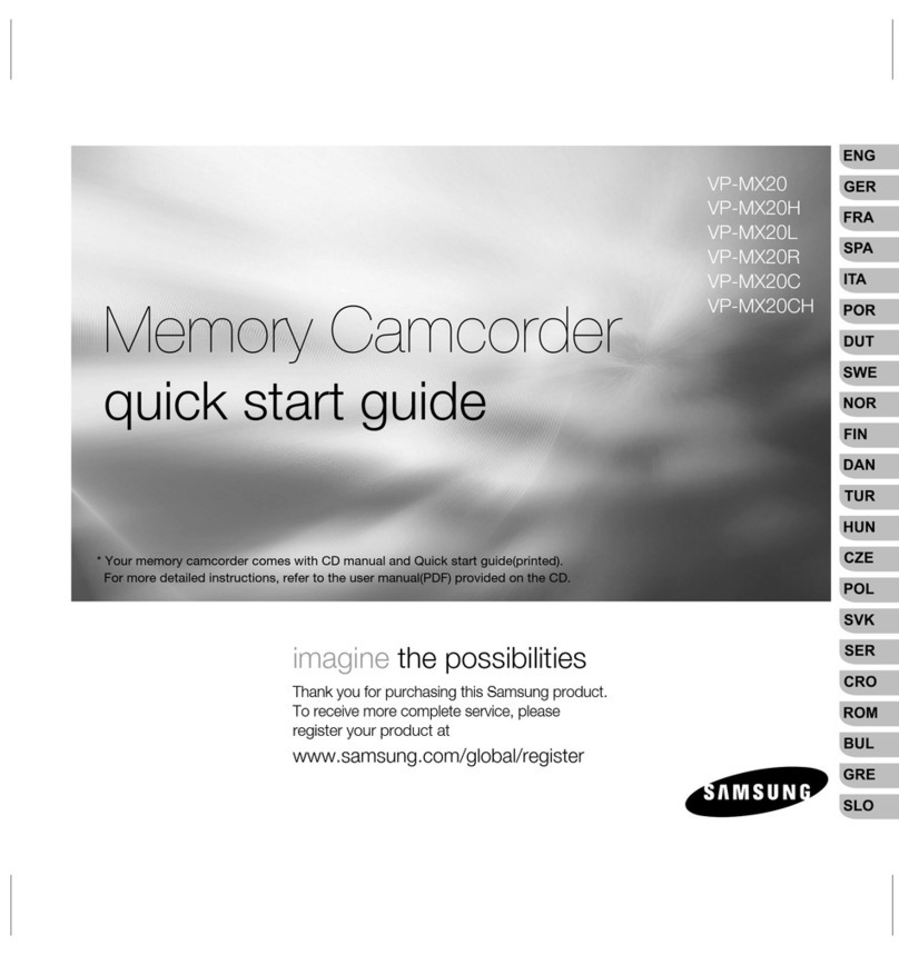 Samsung VP-MX20 quick start guide