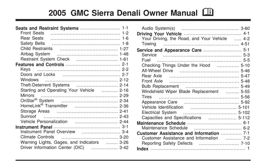 GMC 2005 Sierra Denali User manual
