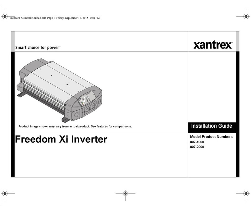 Xantrex Freedom Xi 807-1000 installation guide Xantrex Freedom Xi 807-1000 installation guide