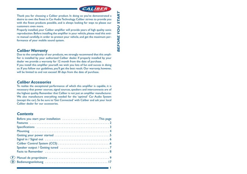 Caliber CA 2010D Pro User manual