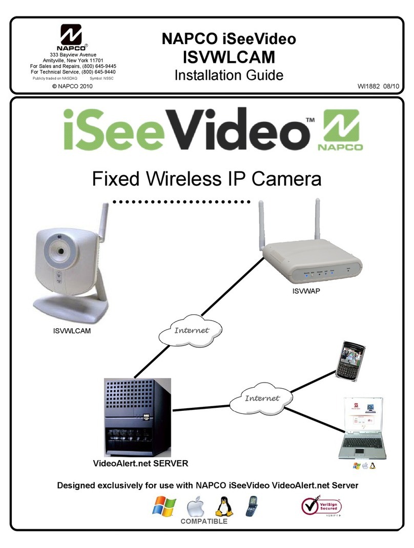 NAPCO iSeeVideo ISVWLCAM installation guide