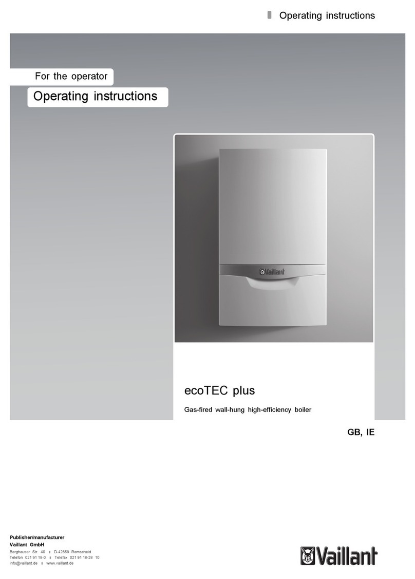 Vaillant ecoTEC plus SERIES operating instructions