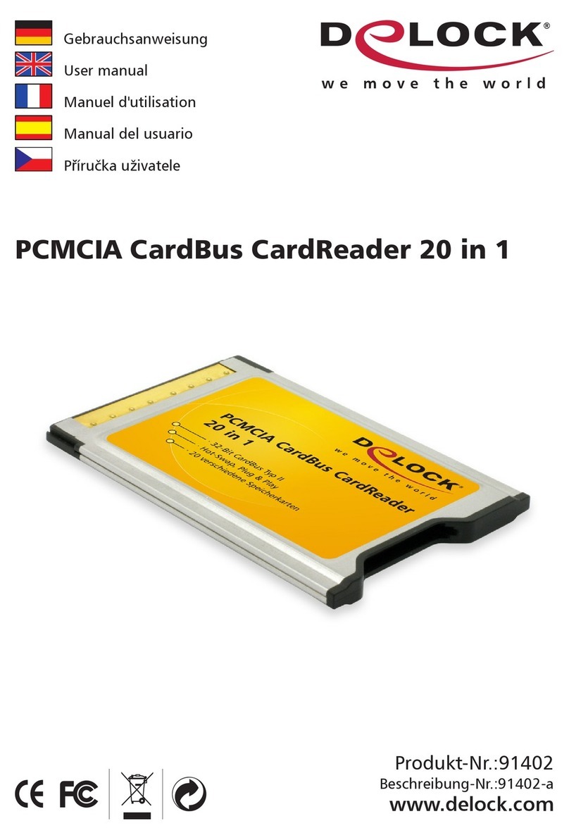 DeLOCK PCMCIA CardBus User manual