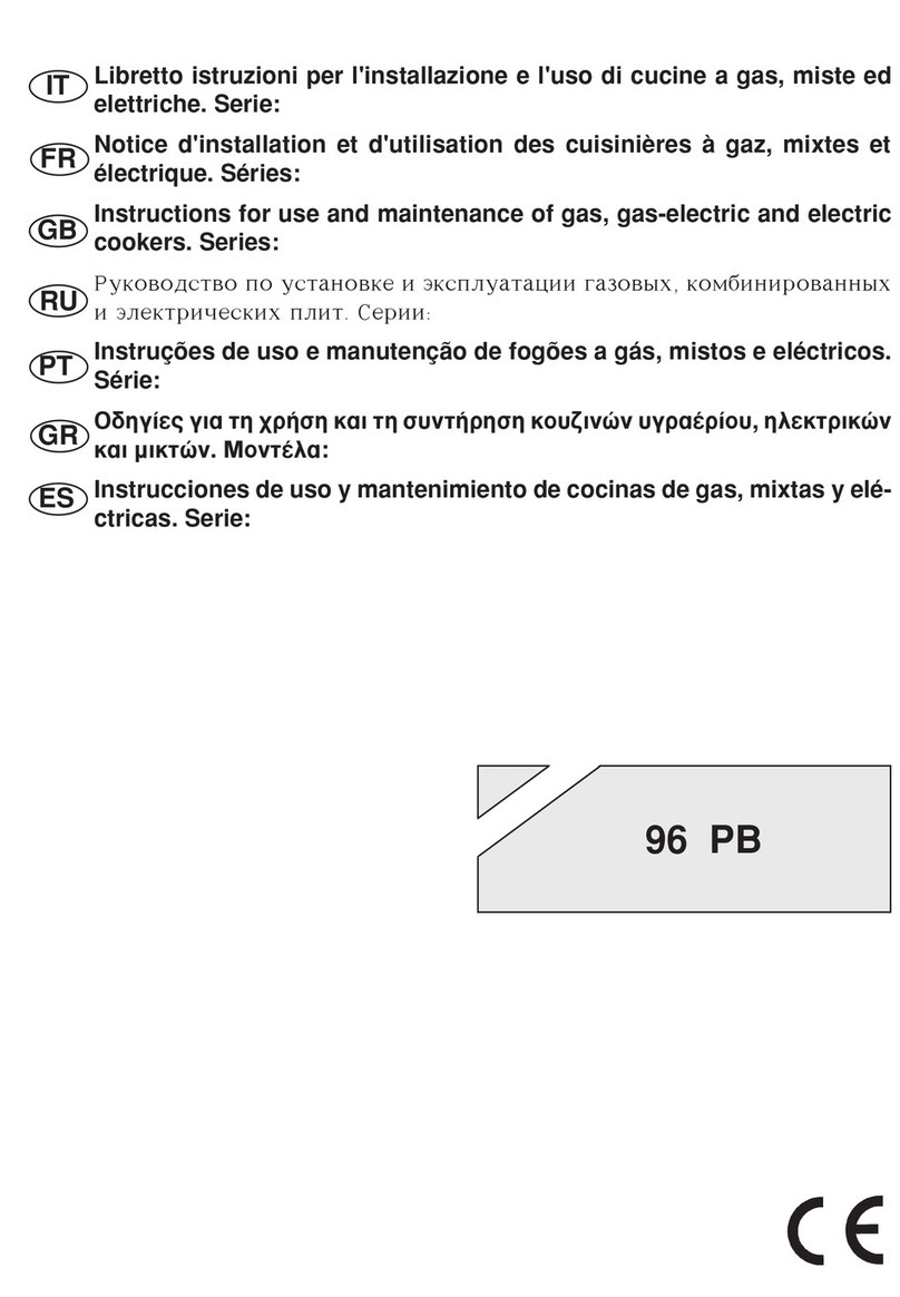 Bompani BO953CA Instructions for use and maintenance