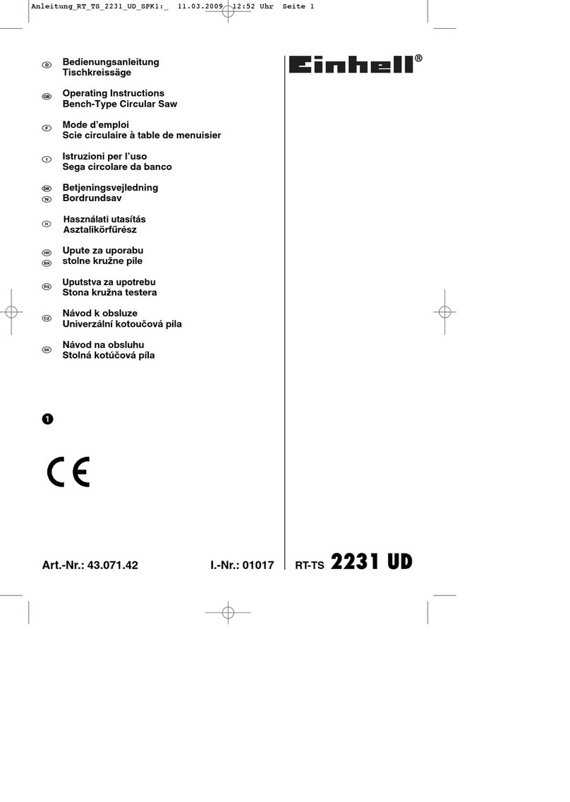 EINHELL RT-TS 2231 UD operating instructions