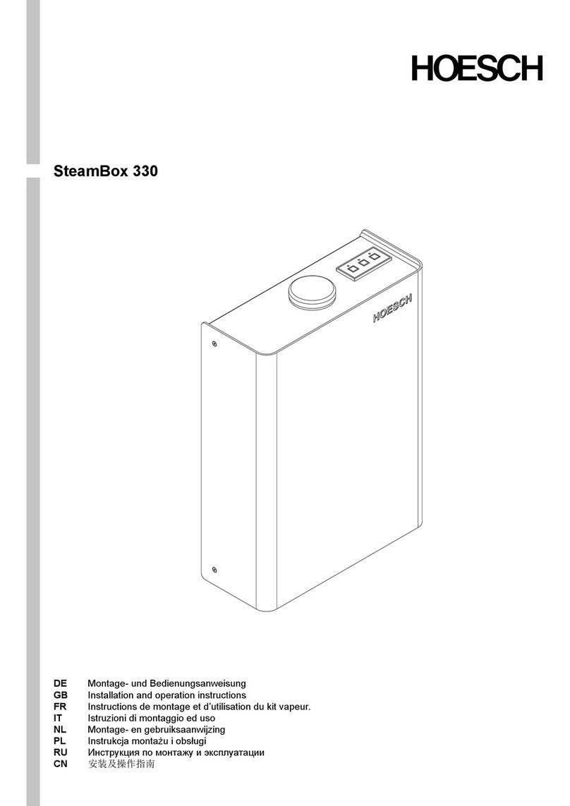 HOESCH SteamBox 330 Installation and operation instructions