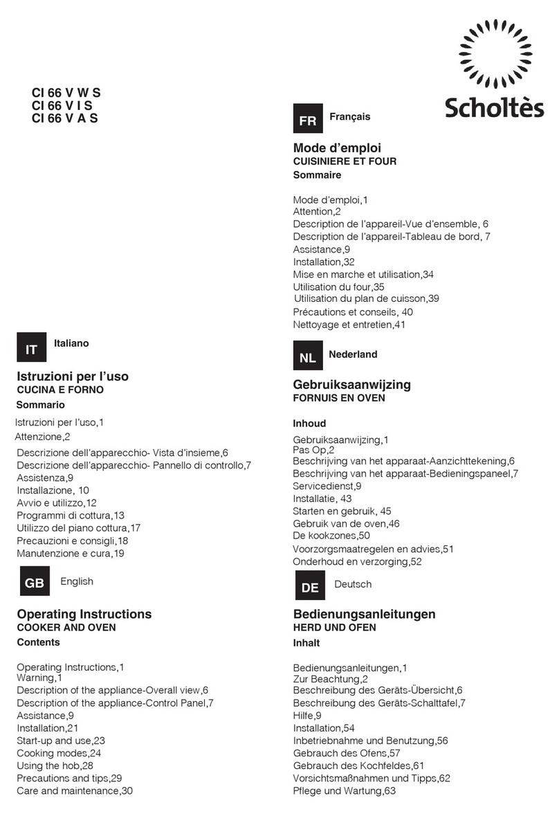 SCHOLTES CI 66 V W S operating instructions
