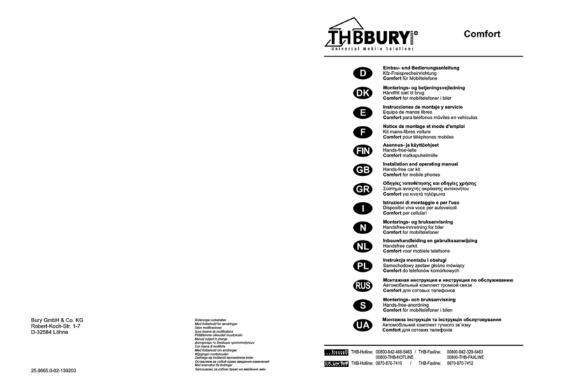 THB Bury COMFORT Installation and operating manual