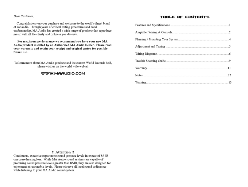 Ma Audio HK-102SX instruction manual