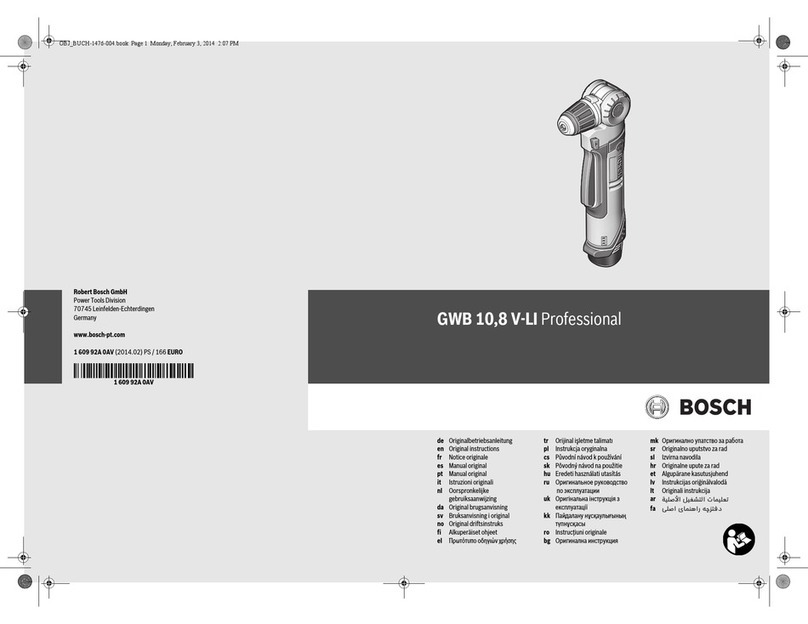 Bosch GWB 10 User manual