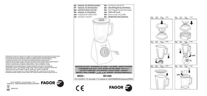 Fagor BV-850 User manual