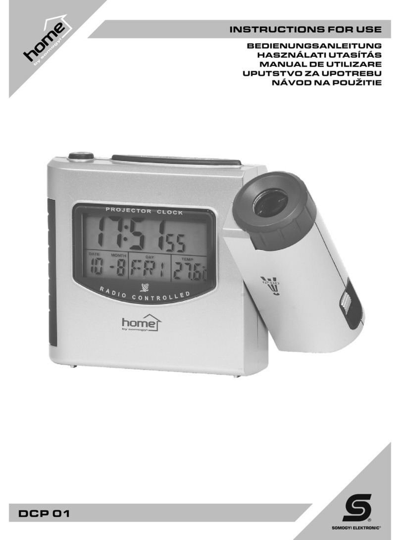 Home PROJECTOR CLOCK Instructions for use