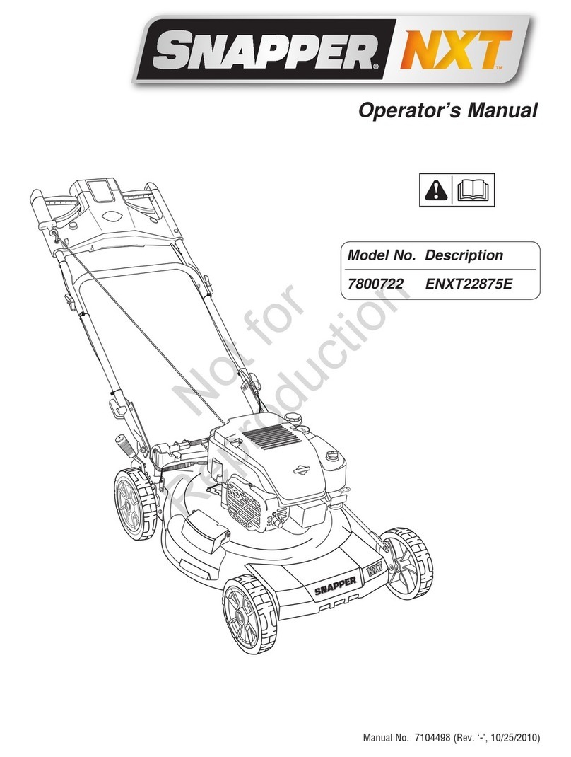 Snapper ENXT22875E User manual