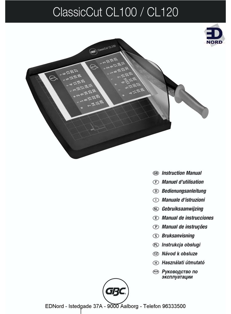 EDNord ClassicCut CL100 instruction manual EDNord ClassicCut CL100 instruction manual