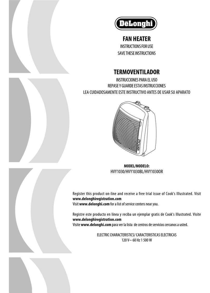 DeLonghi HVY1030 Instructions for use