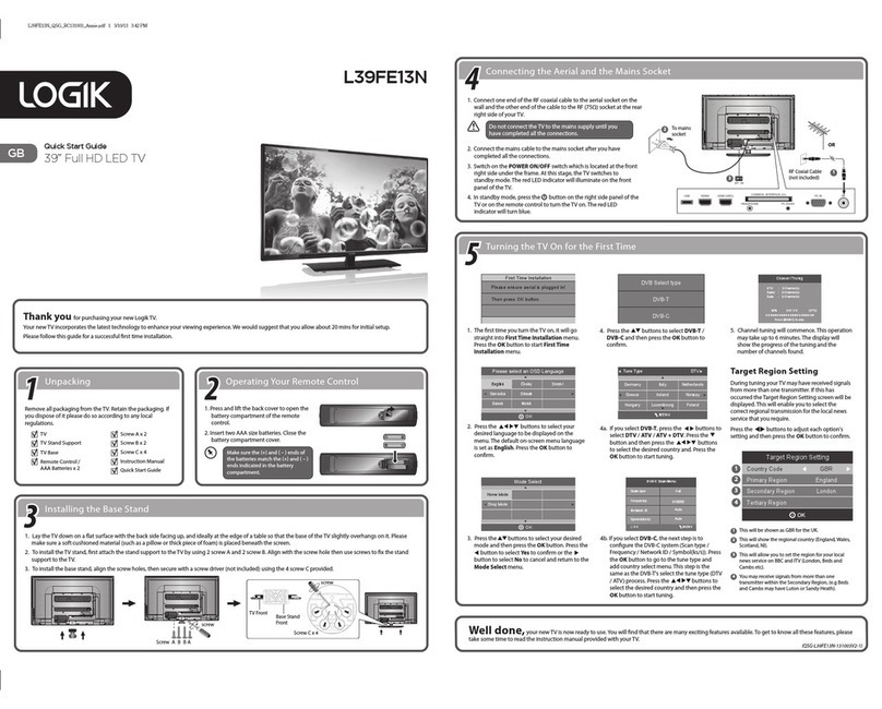 Logik L39FE13N quick start guide
