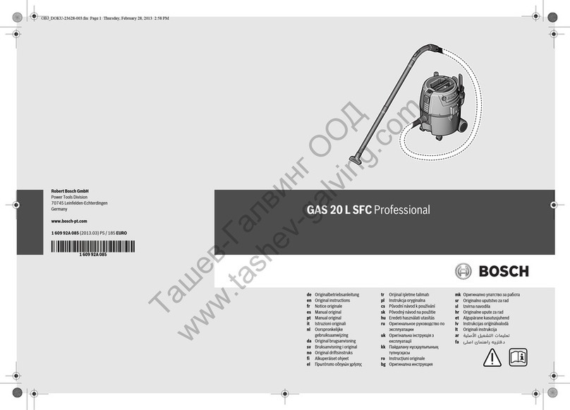 Bosch GAS 20 L SFC Professional User manual