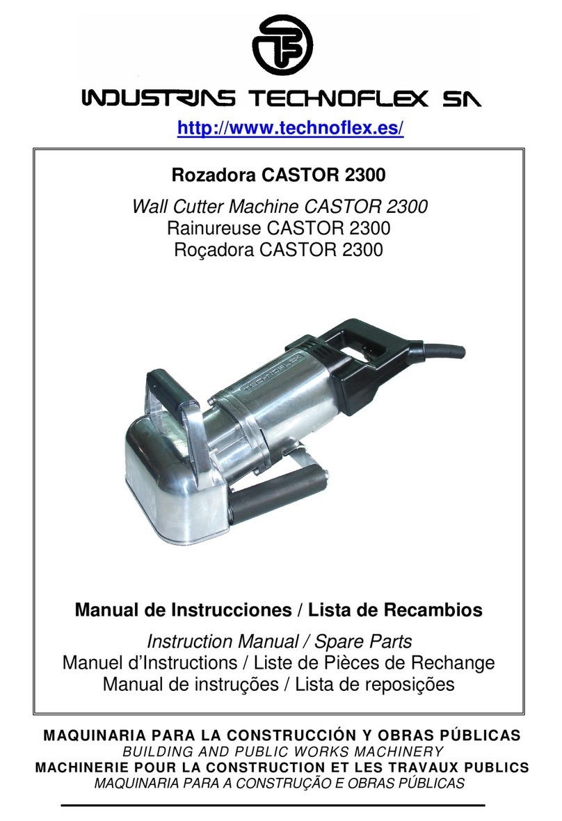 Technoflex Rozadora Castor 2300 instruction manual Technoflex Rozadora Castor 2300 instruction manual