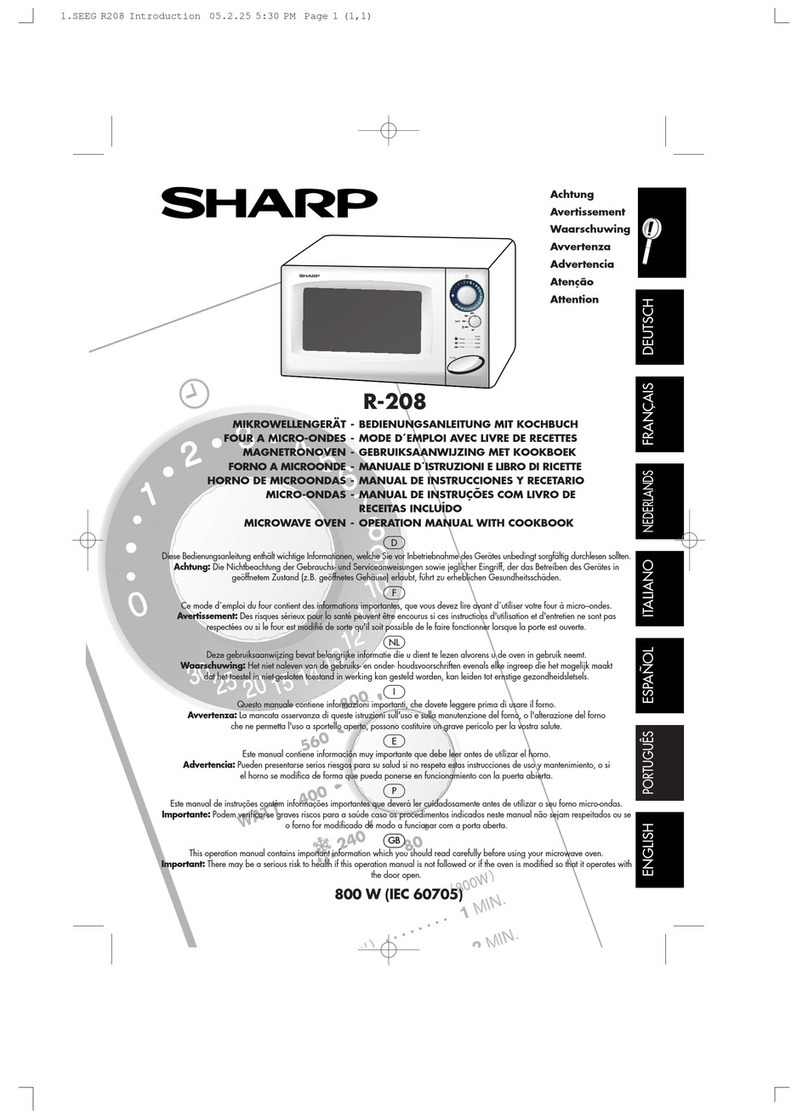 Sharp R-208 Instruction Manual