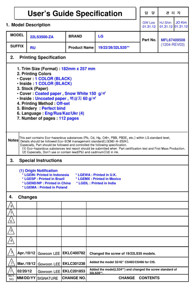 LG LS35 series User manual