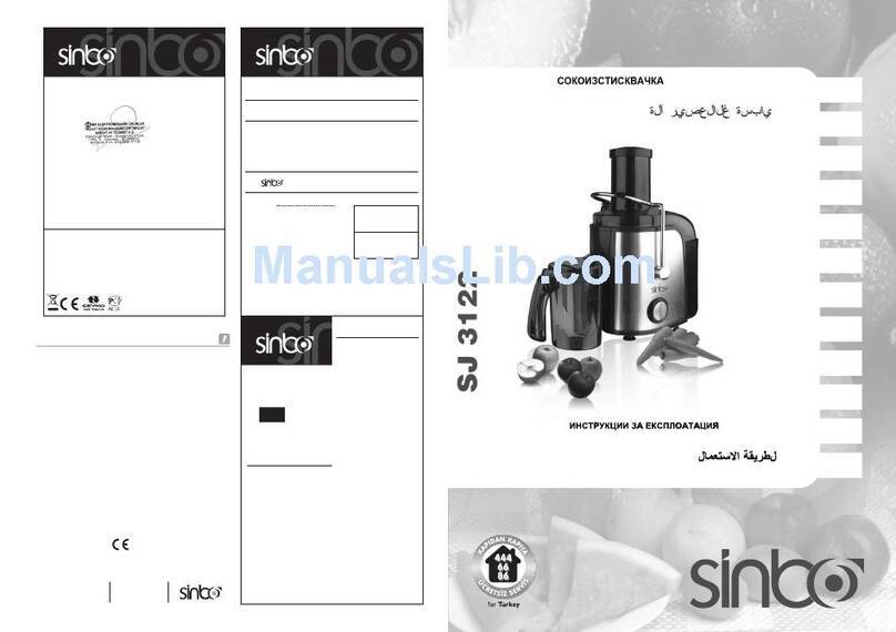 Sinbo SJ 3122 instruction manual