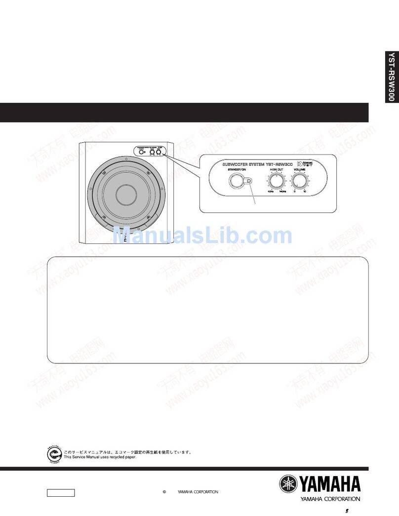 Yamaha YST-RSW300 User manual